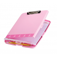Officemate® Breast Cancer Awareness Slim Clipboard Storage Box 08925